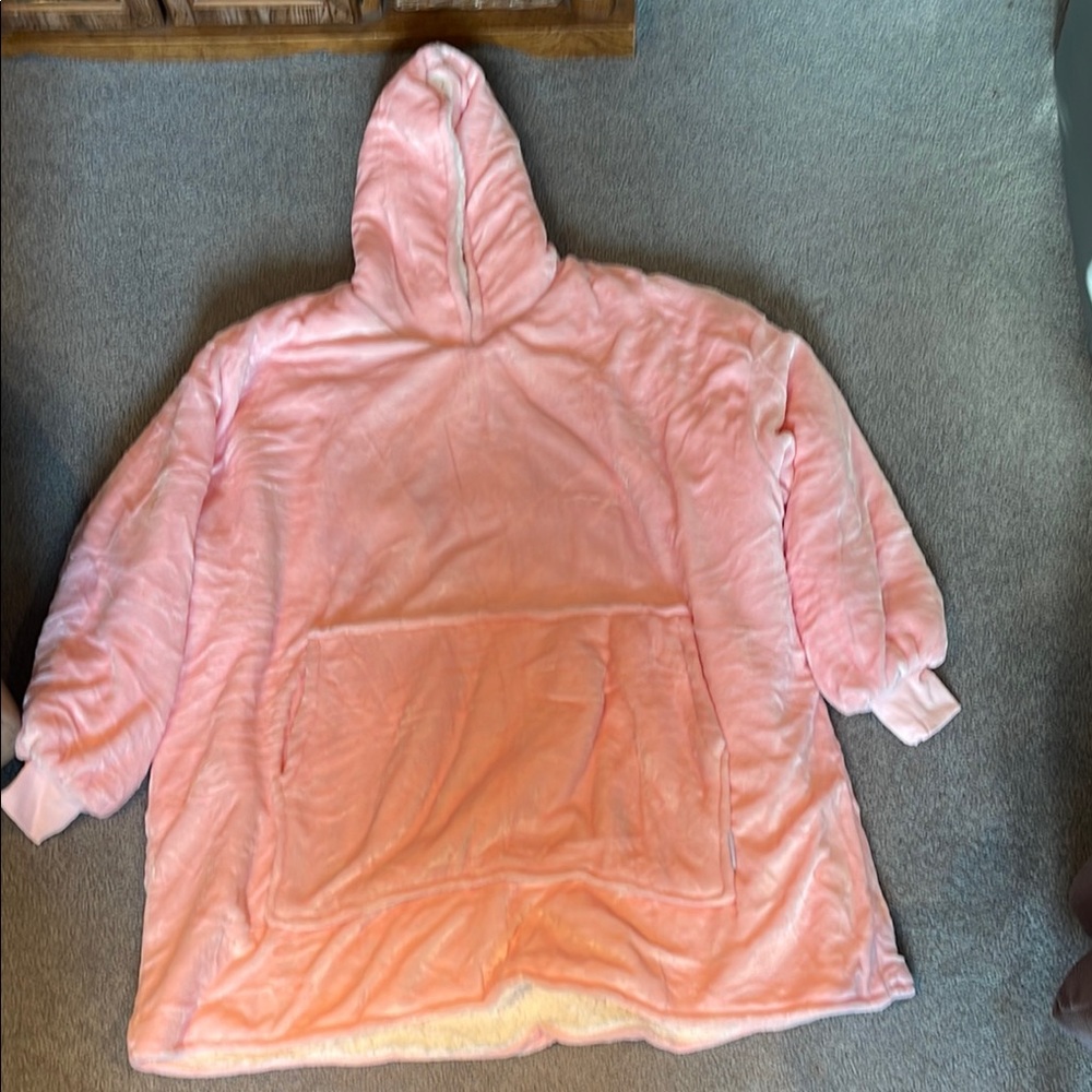 Cozy Pink Hooded Blanket Sweatshirt The Oodie